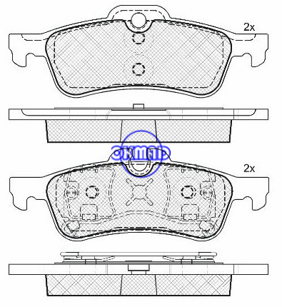 MINI MINI (R50, R53)  MINI MINI Convertible (R52) brake pad  FMSI:D1060-7842 OEM:34 21 67 70 252 WVA:24043,F1060
